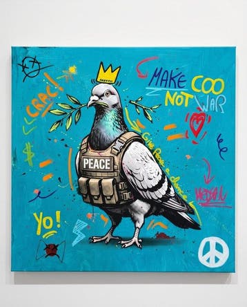 MEDSAN - Make Coo Not War - 100% PAINTING - UNIQUE WORK