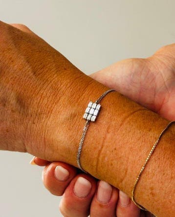 Zonder minimumprijs - Armband - 18 karaat Witgoud - 0.64ct.
