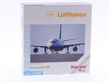 Schaal 1:500 Herpa 516518 Lufthansa Airbus A340-200 Reg.N..., Ophalen of Verzenden