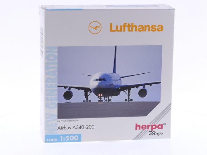 Schaal 1:500 Herpa 516518 Lufthansa Airbus A340-200 Reg.N..., Hobby & Loisirs créatifs, Modélisme | Avions & Hélicoptères, Enlèvement ou Envoi