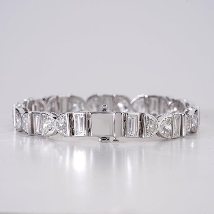 Armband - 14 karaat Witgoud - 19.29ct. tw. Diamant, Bijoux, Sacs & Beauté, Bracelets