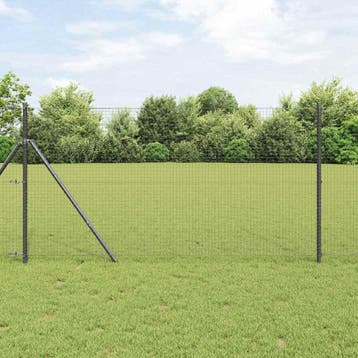 vidaXL gelast draadhek met grondbevestiging 50 x 1 m, Verzenden