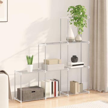 vidaXL Tubulaire plank met opslag Wit 129 x 27 x 132 cm, Verzenden, Nieuw