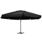 vidaXL Parasol met aluminium paal 500 cm zwart, Tuin en Terras, Verzenden, Nieuw