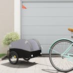 vidaXL Fietstrailer 30 kg ijzer zwart en grijs, Verzenden