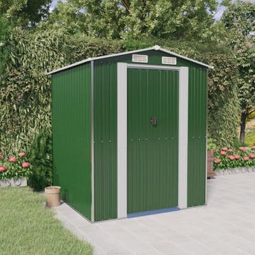 vidaXL Tuinschuur 192x191x223 cm gegalvaniseerd staal groen, Tuin en Terras, Verzenden, Nieuw