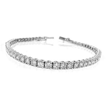 Zonder minimumprijs - Armband - 14 karaat Witgoud - 5.08ct.