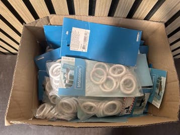 Veiling - Intensions Gordijnringen Wit Ø19 mm – ca. 40 Ve, Nieuw