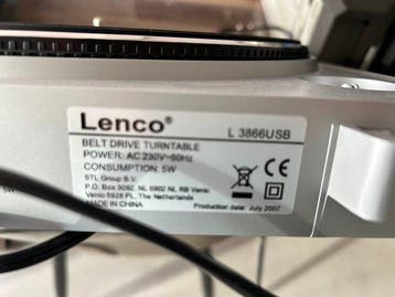 Lenco - L-3866USB / Lecteur USB à entraînement par courroie, Nieuw