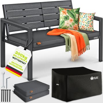 Tuinbank - Weerbestendig - 3-4 personen - 150 cm - Antraciet, Verzenden, Nieuw