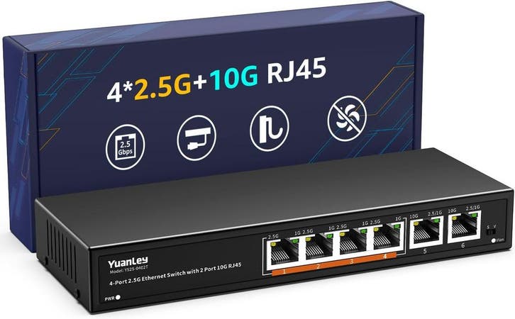 YuanLey 6-Poorts Switch | Tweede kansje | OP = OP, Computers en Software, Netwerk switches, Zo goed als nieuw, Verzenden