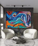 Azi - Eye Garden XXL Hand painted, Antiek en Kunst