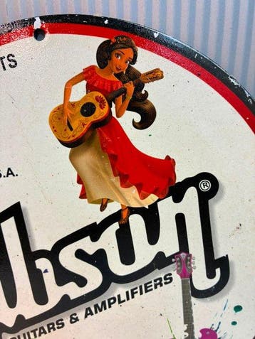 Gibson Guitars & Amplifiers – rond metalen reclamebord – USA