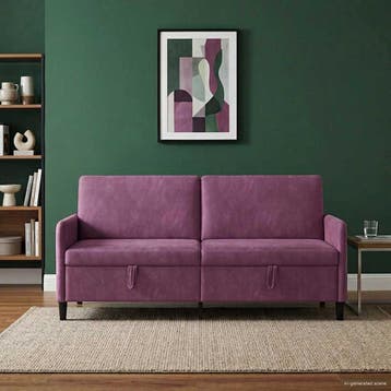 vidaXL Sofa met Opbergruimte Paars 192 x 78 x 87 cm, Huis en Inrichting, Verzenden, Nieuw