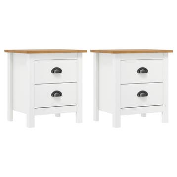 Nachtkastjes Hill wit: 2 stuks direct leverbaar voor bode..., Huis en Inrichting, Verzenden, Zo goed als nieuw, 45 tot 65 cm, Minder dan 55 cm