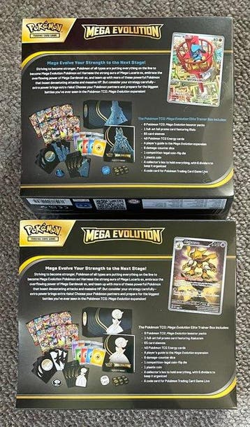 Pokémon - 2 Elite trainer box - Mega Evolution Elite Trainer, Hobby en Vrije tijd, Nieuw