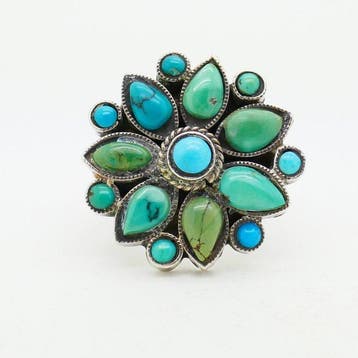 Sans prix de réserve - Bague Argent Turquoise, Bijoux, Sacs & Beauté, Bagues