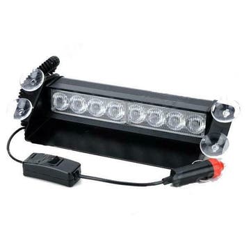 ORANJE / WIT 8 LED Dashboard Strobe Flash zwaailamp, Verzenden, Nieuw