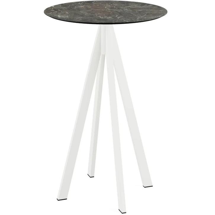 Statafel | INFINITY | HPL/RVS | Marmerlook Blad | Wit Frame, Articles professionnels, Horeca | Équipement de cuisine, Envoi