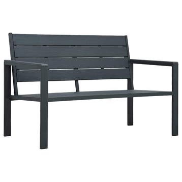 vidaXL Tuinbank hout-look 120 cm HDPE grijs, Verzenden