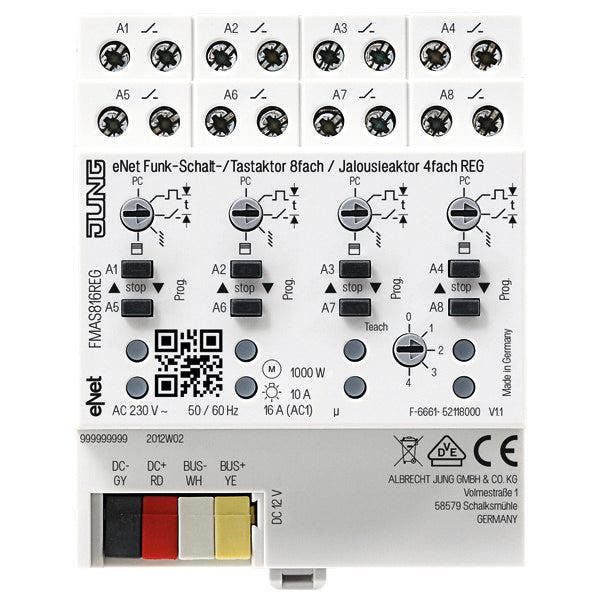 Jung ENet Schakelaar-actuator-bussysteem - FMAS816REG, Bricolage & Construction, Électricité & Câbles, Envoi