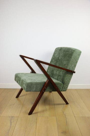 Lounge stoel - fauteuil - Beuken - Fauteuil Vintage