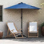 vidaXL Tuinparasol Azurblauw 294 x 150 x 223 cm Polyester en, Verzenden
