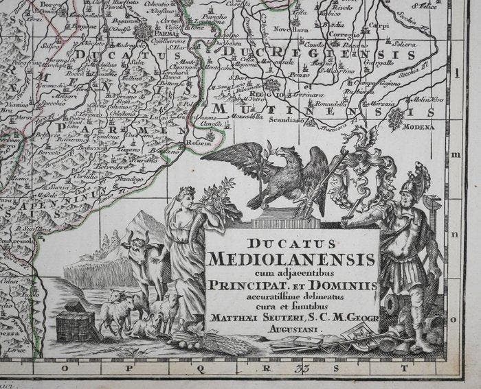 Italië - Milaan, Lombardije; M. Seutter - Ducatus, Livres, Atlas & Cartes géographiques