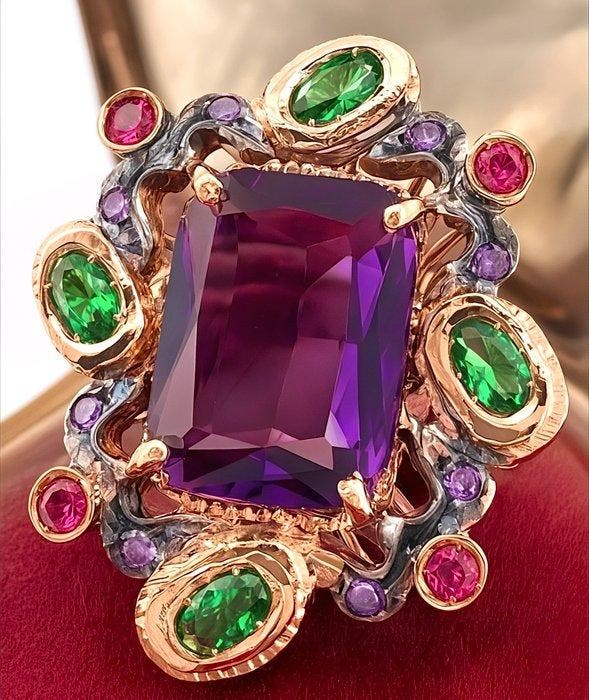 Sans prix de réserve - Bague - 9 carats Or rose, Argent, Bijoux, Sacs & Beauté, Bagues