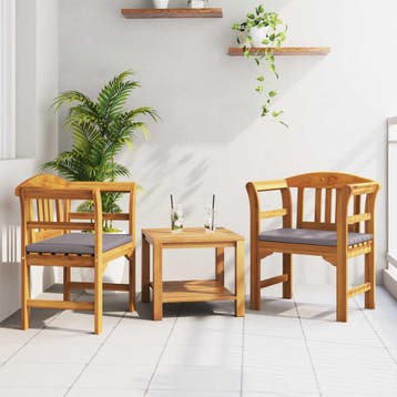 vidaXL Rozenbank Natuurlijk 68,5 x 46 x 82,5 cm Massief, Verzenden