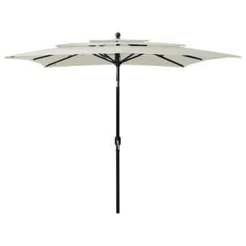 vidaXL Parasol 3-laags met aluminium paal 2,5x2,5 m, Verzenden, Nieuw