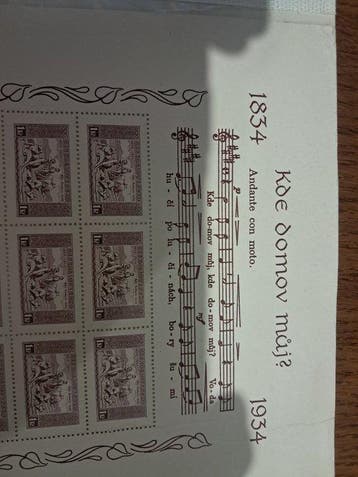 Tsjecho-Slowakije 1934/1934 - Blok nr. 1 muziek - Yvert et, Gestempeld