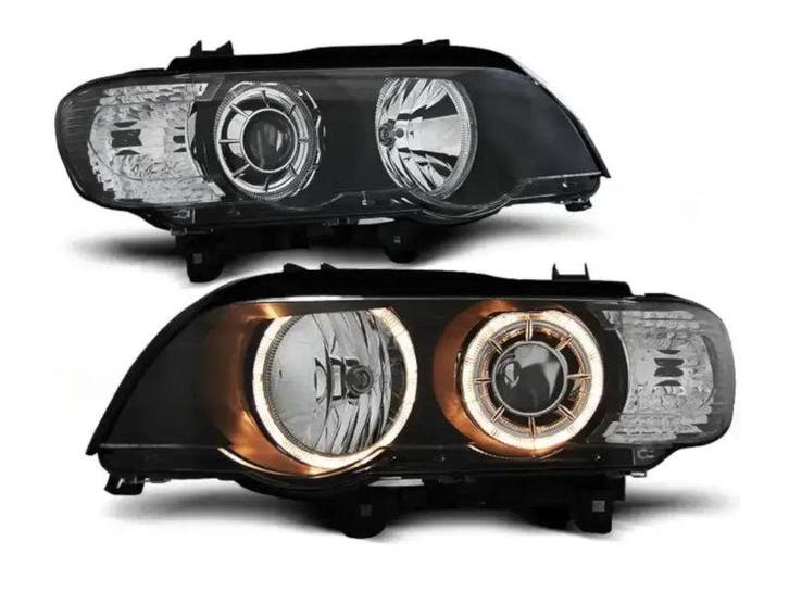 Angel Eyes koplampen Black geschikt voor BMW X5 E53, Autos : Pièces & Accessoires, Éclairage, Envoi