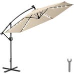 tectake Parasol Artemis, 360° draaibaar, LED-solar, 3,5 x 3,, Verzenden