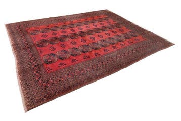 Oude fijne Afghan - Tapijt - 3.86 m - 3.02 m, Maison & Meubles