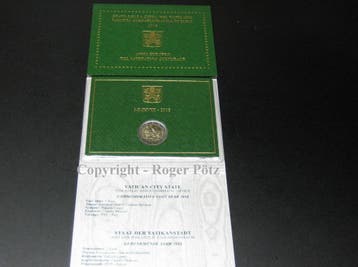 Vatikan 2 Euro 2018 Europaeisches Kulturerbe im Folder st..., Postzegels en Munten, Verzenden, België