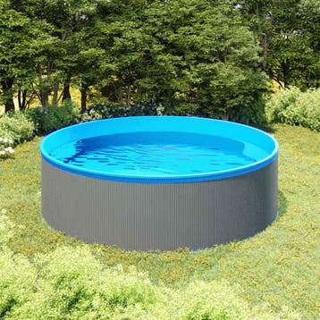 vidaXL Splasher pool 350x90 cm grijs, Verzenden, Nieuw