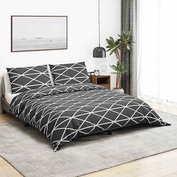 vidaXL Dekbedovertrekset 140x200 cm katoen grijs, Huis en Inrichting, Slaapkamer | Beddengoed, Verzenden, Nieuw