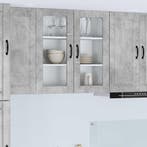 vidaXL Wandglas Kasten Beton Grijs 80 x 31 x 80 cm Bewerkt, Verzenden, Nieuw