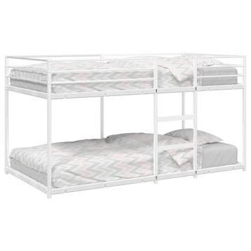 vidaXL Stapelbed zonder matras 90x200 cm staal wit, Verzenden
