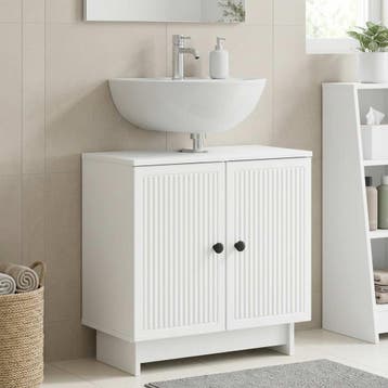 vidaXL Wastafel kabinet voor de badkamer UTRECHT Wit, Verzenden, Nieuw