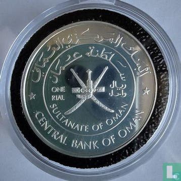 Oman 1 rial 1996 (PROOF) 29th Anniversary of National Da..., Verzenden, Losse munt, Goud