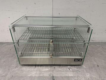 Vitrine chaude en acier inoxydable 50 litres 55,4 cm 230V, Verzenden