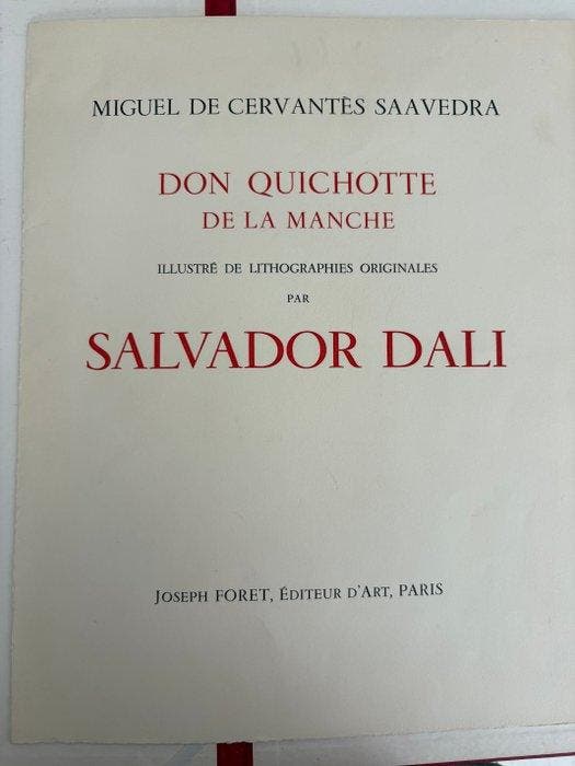 Signé ; Salvador Dalí / Cervantes - Don Quichotte de la, Antiquités & Art, Antiquités | Livres & Manuscrits