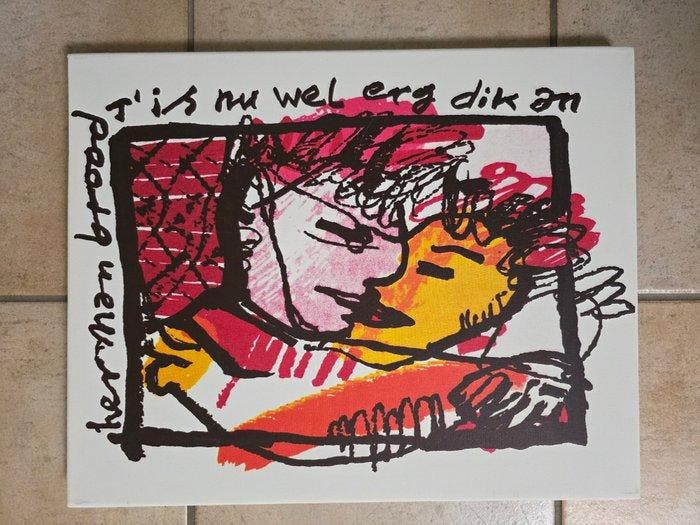 Herman Brood (1946-2001) - T is nu wel erg dik an, Antiek en Kunst, Antiek | Overige Antiek