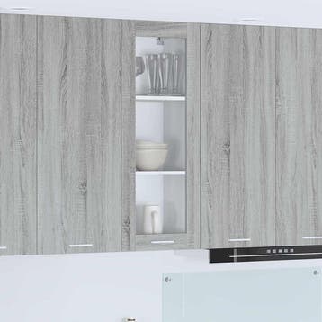 vidaXL Hangkast met opslag Grijs Sonoma 40 x 31 x 100 cm, Verzenden, Nieuw