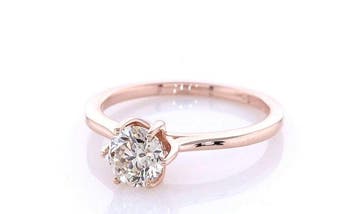 Zonder minimumprijs - Ring - 14 karaat Roségoud - 0.60ct., Handtassen en Accessoires, Nieuw