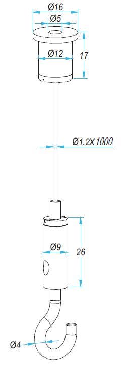 Ophangsysteem staalkabel 6, Verzenden, Nieuw