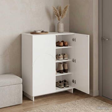 vidaXL Schoenenkast 73 x 38 x 87,5 cm Bewerkt hout Hoogglans, Verzenden, Nieuw