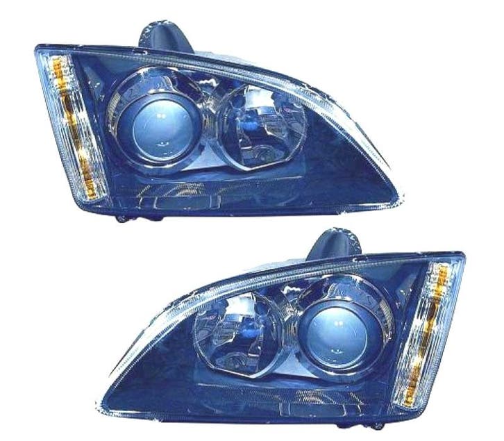 Phares Pour Ford Focus II 04-08 Fond Noir, Auto-onderdelen, Verlichting, Verzenden